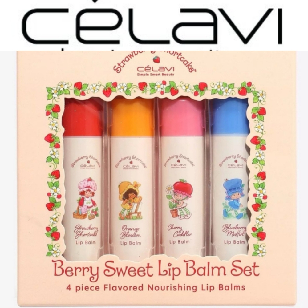 Celavi X Strawberry Shortcake Berry Sweet Lip Balm Set